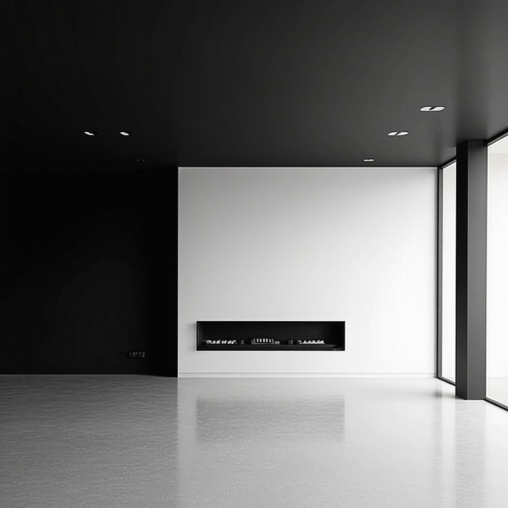 Close-up of smooth drywall and perfectly painted wall in a modern Tampa residence
