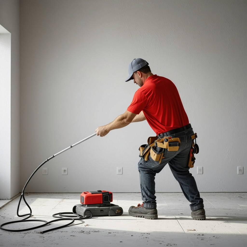 Contractor installing moisture-resistant drywall in a Tampa home interior
