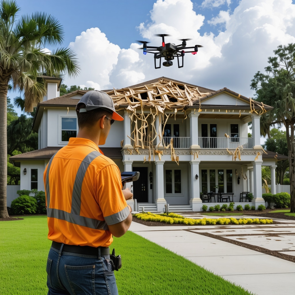 Contractor using infrared thermography and drones to inspect Tampa home for storm damage