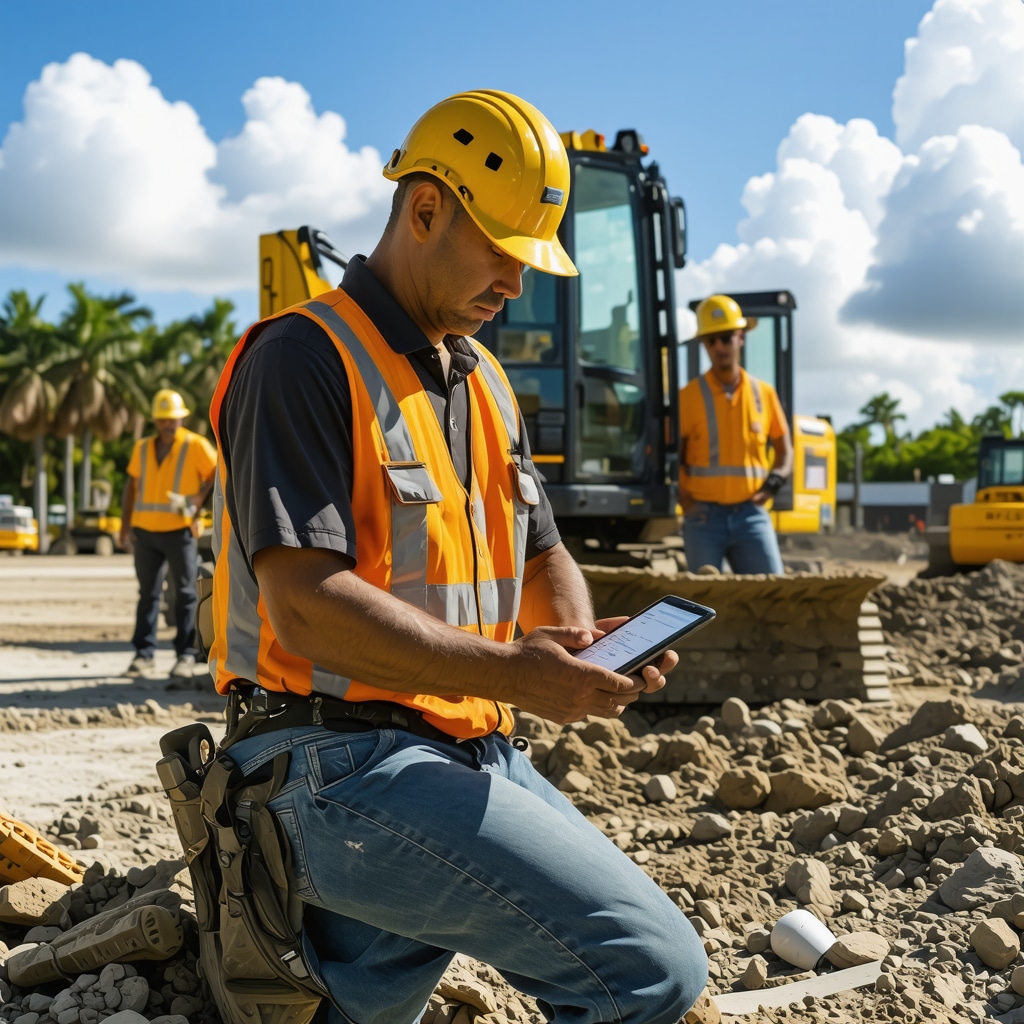 Engineers deploying IoT sensors for foundation monitoring on a Tampa residential foundation repair site