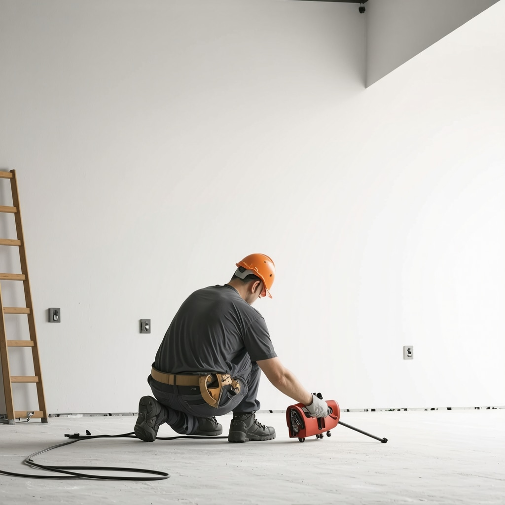 Contractor installing moisture-resistant drywall panels with tools and eco-friendly materials in Tampa home
