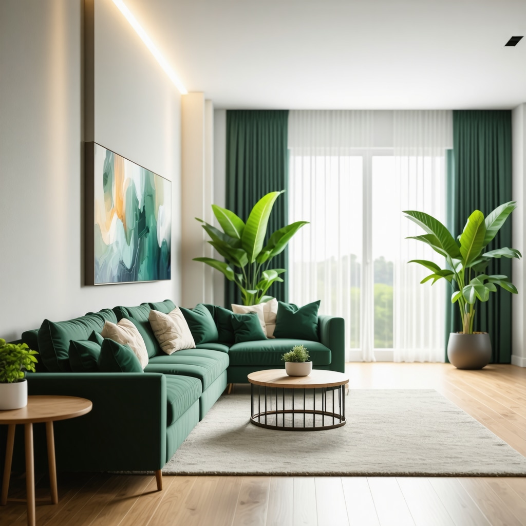Senior living room featuring natural light, plants, and smart HVAC system in Tampa home renovation