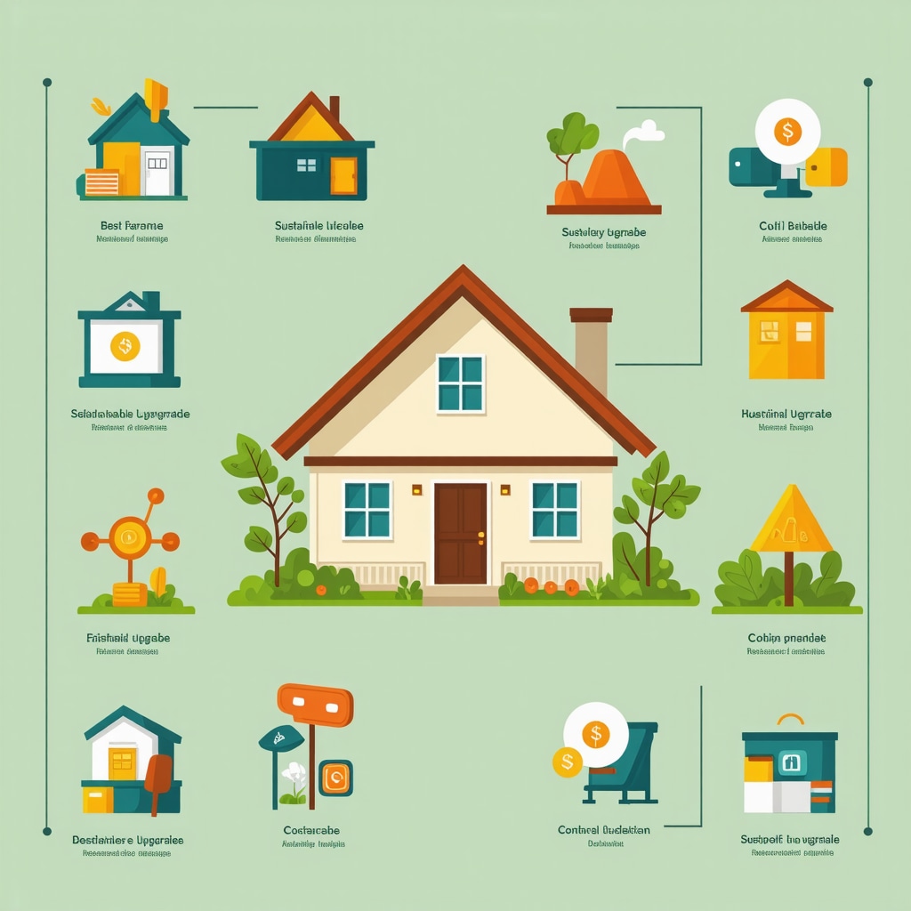 Infographic depicting data-driven renovation decisions, sustainable home features, and contractor coordination processes for Tampa real estate