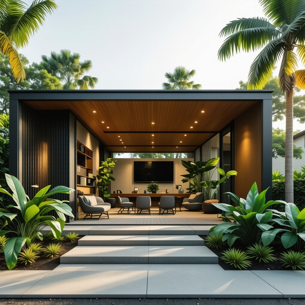 Modern Tampa home expansion showcasing smart home automation, natural lighting, and energy-efficient features