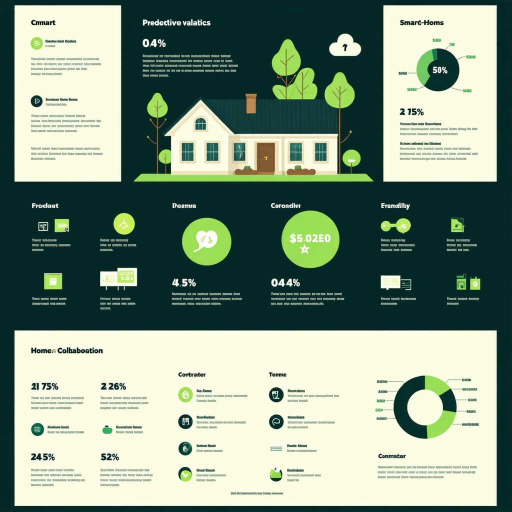 Infographic depicting data-driven renovation strategies, smart home features, and contractor teamwork for Tampa homes