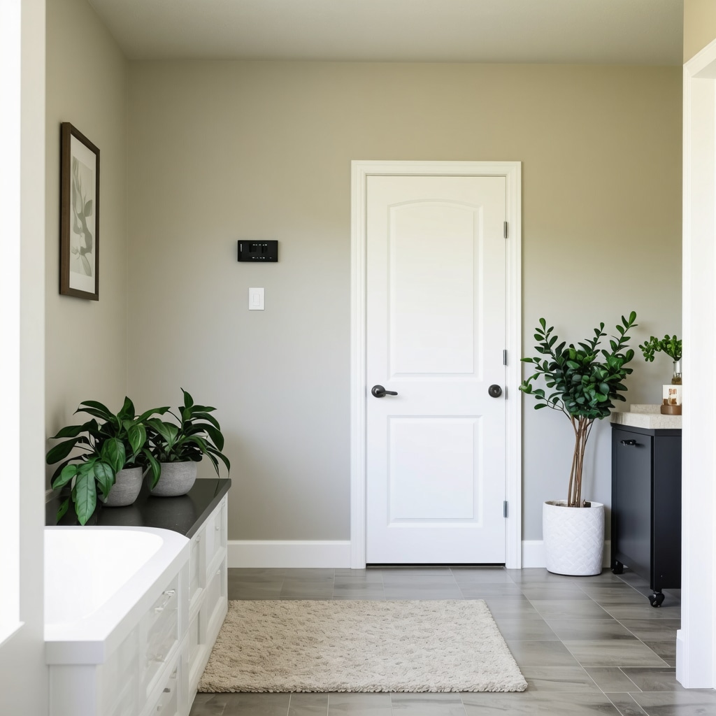 Senior-friendly renovated home interior with smart technology and safety enhancements