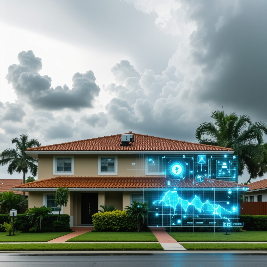 Smart home with sensors and data analytics for storm damage monitoring in Tampa