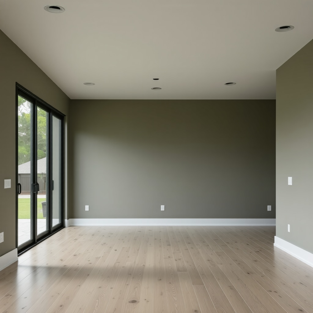 Interior of a Tampa home featuring smooth drywall and fresh vibrant paint finish with moisture barrier and modern paint technology
