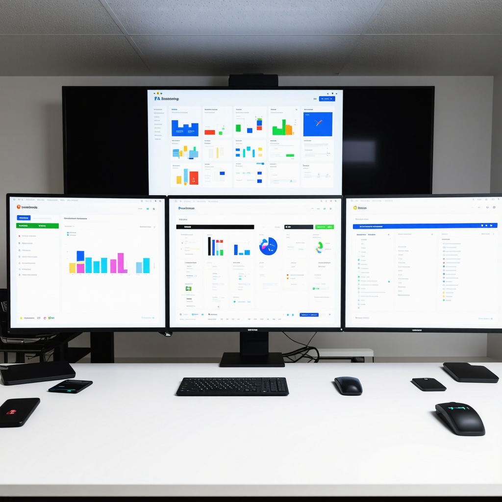 Renovation control room with AI scheduling software and smart home integration visuals