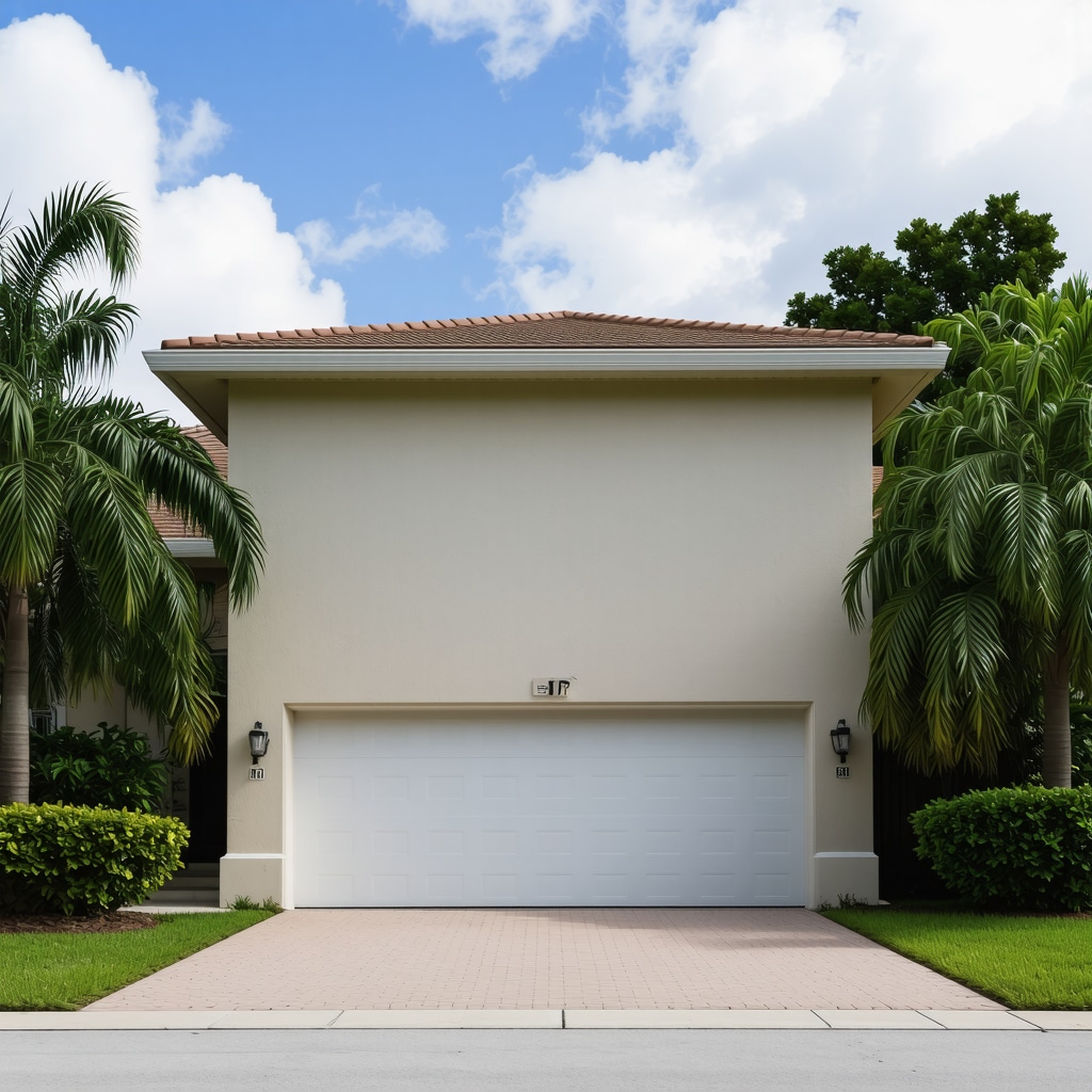 Tampa house with storm shutters and flood barriers showing proactive home safety.