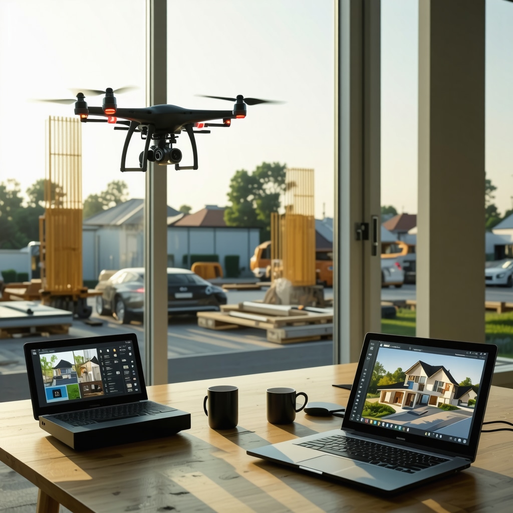 High-tech Tampa home renovation site with drones and 3D modeling