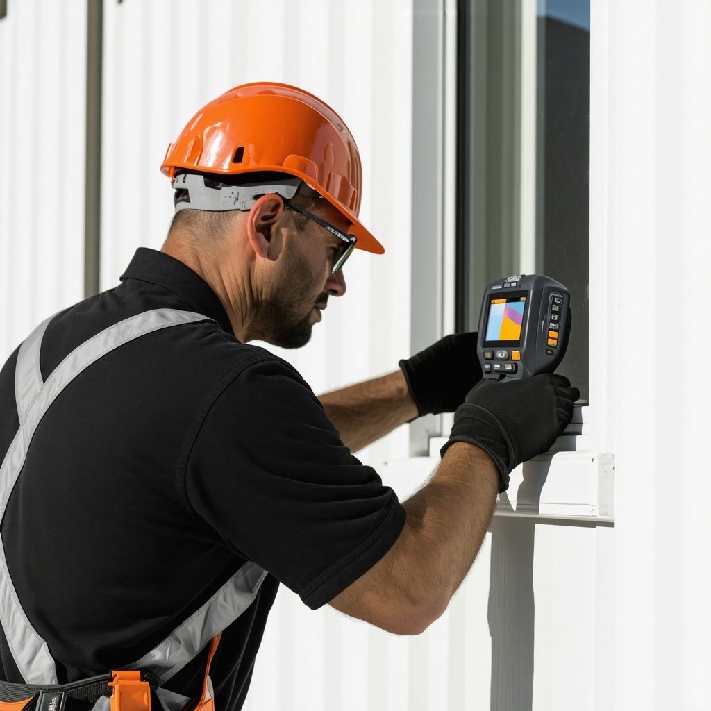Contractor sealing window with thermal imaging
