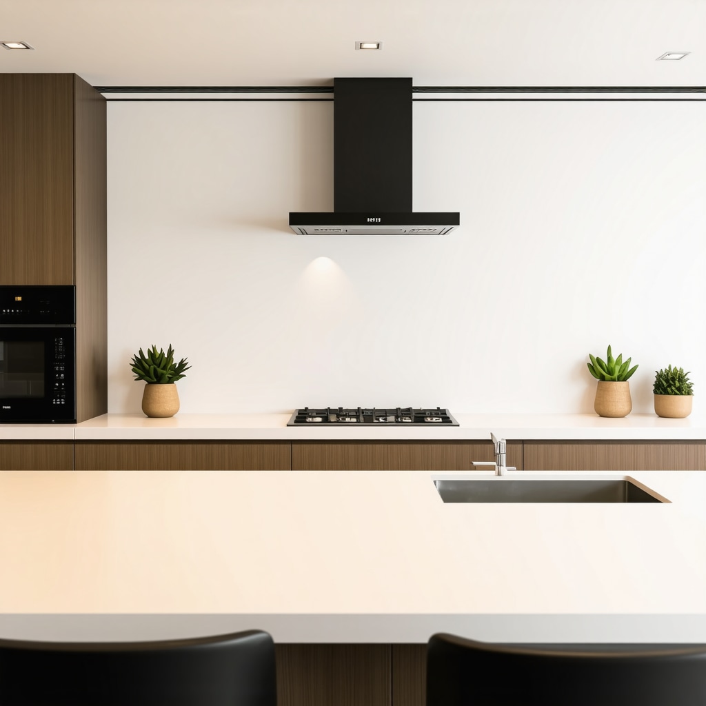A sleek Tampa kitchen featuring moisture-resistant cabinets and smart technology
