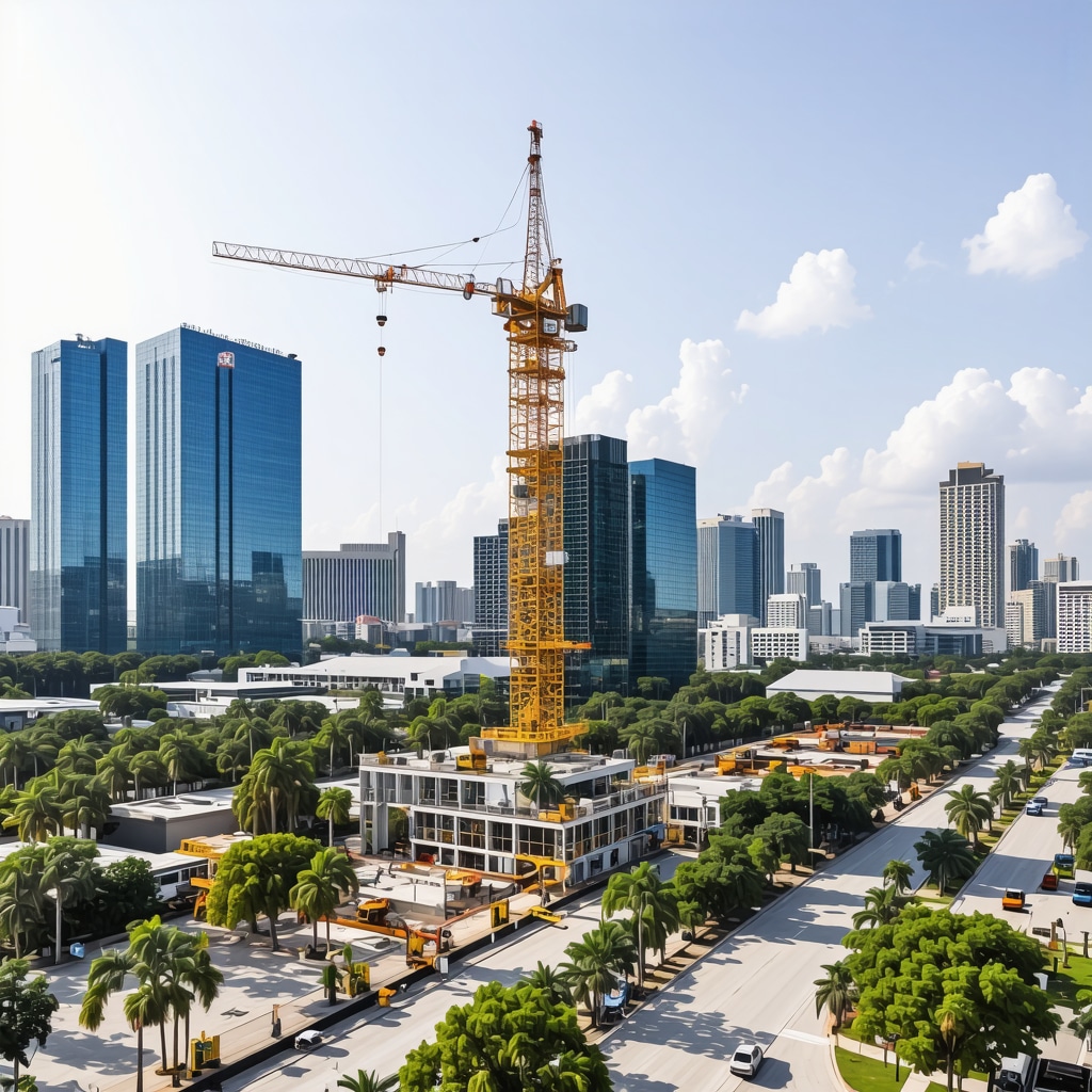Illustration of digital insurance verification and AI risk assessment in construction