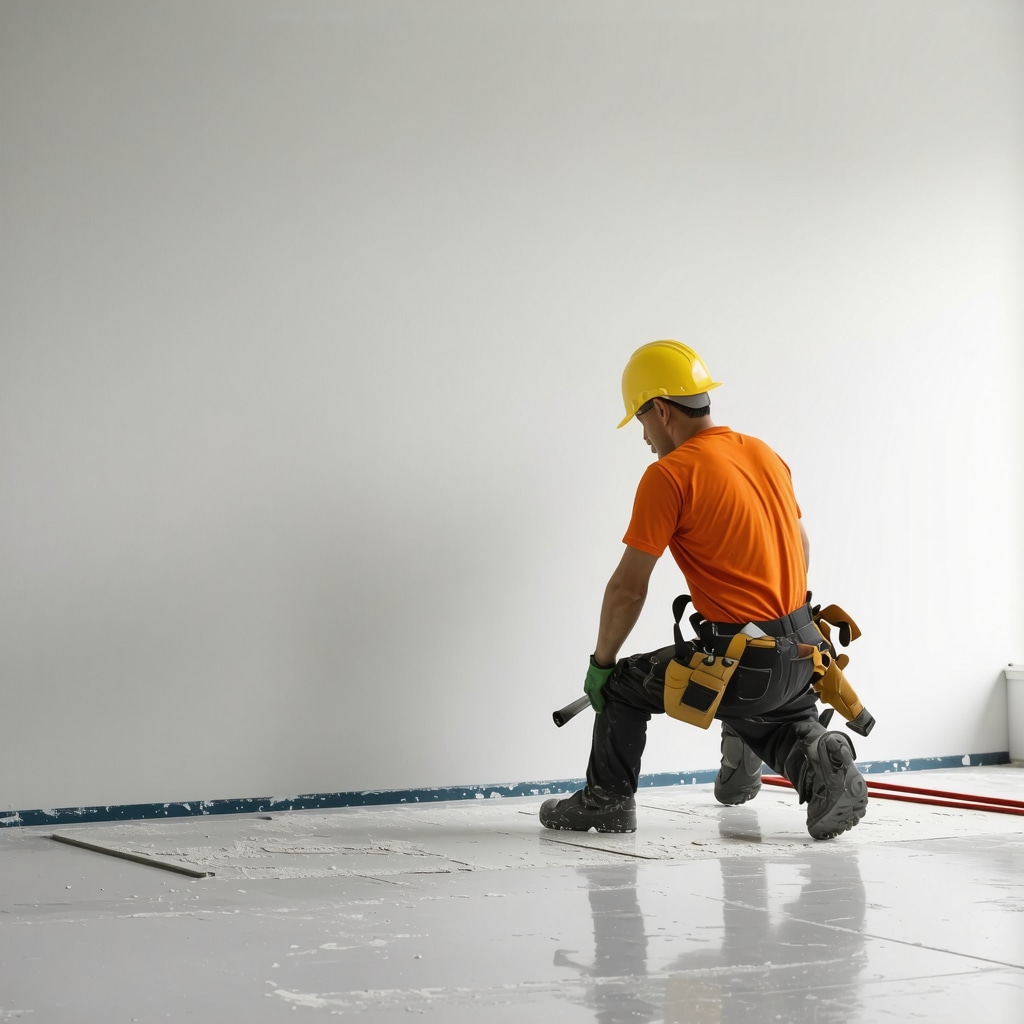 Professional drywall contractor using advanced tools for seamless wall finish in New Tampa