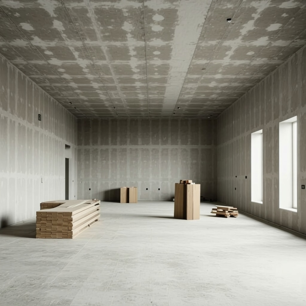 Advanced drywall tools and eco-friendly materials at Tampa construction site