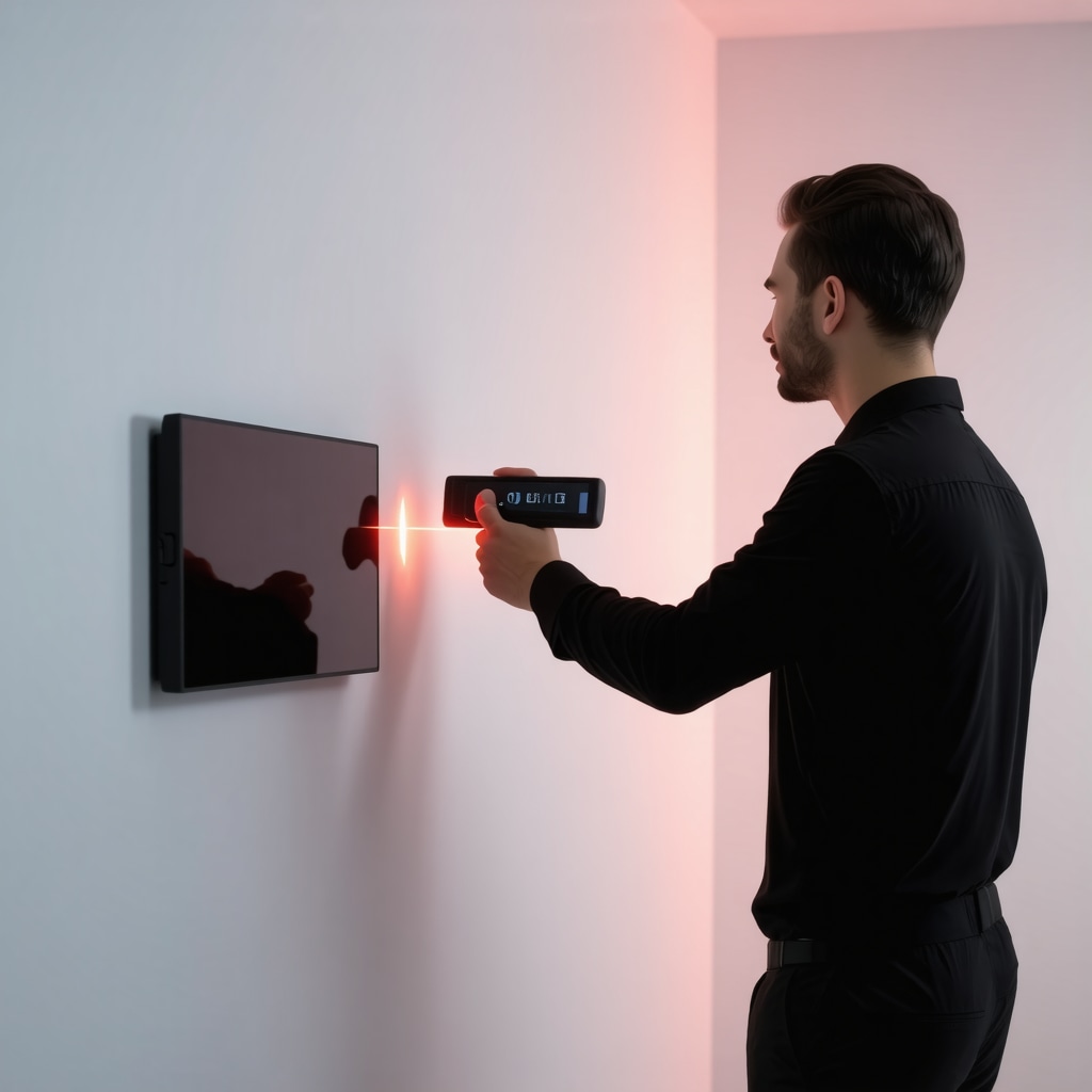 Laser-guided surface scanner analyzing interior wall for imperfections