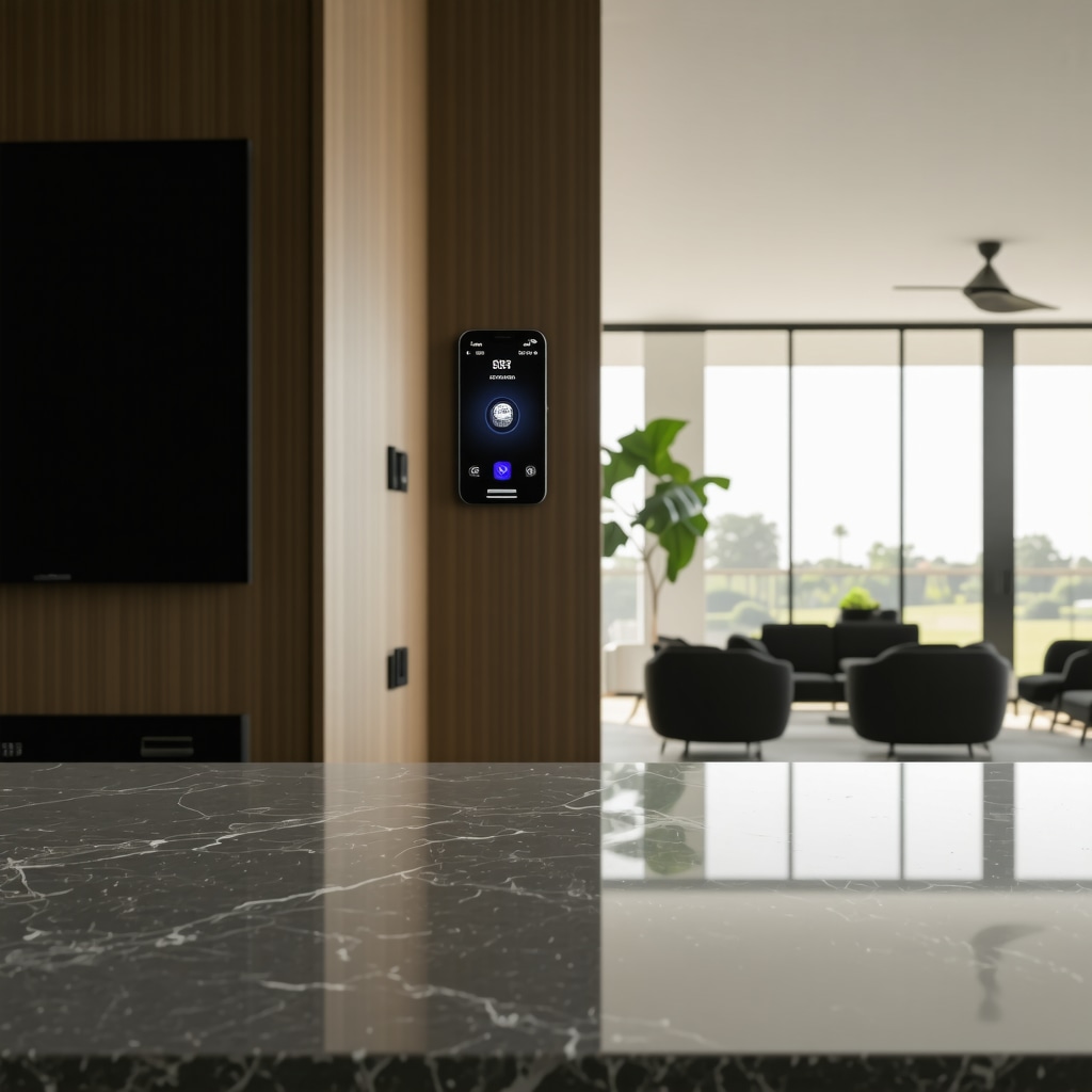 Modern Tampa home interior with smart home technology and stylish kitchen and bathroom remodel