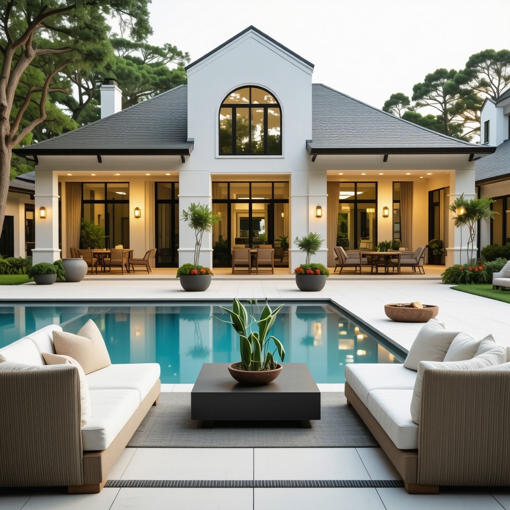 Modern Tampa home integrating smart technology with traditional architecture