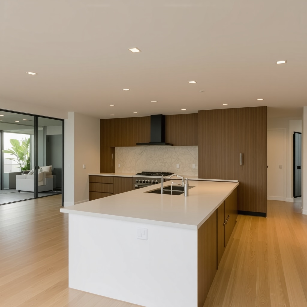 Modern Tampa home interior with renovated kitchen and living space