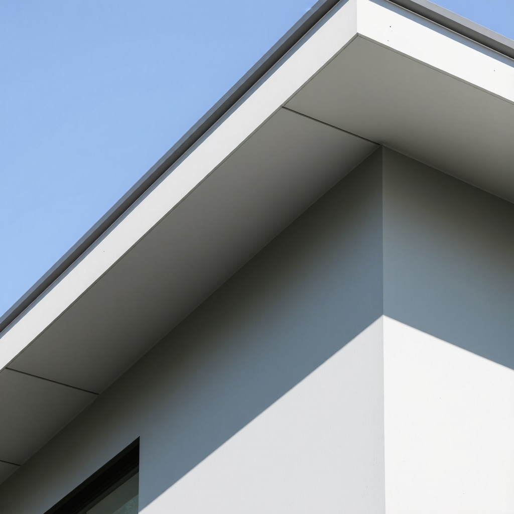 Modern Tampa home exterior with fiber cement siding and soffit vents under sunny sky