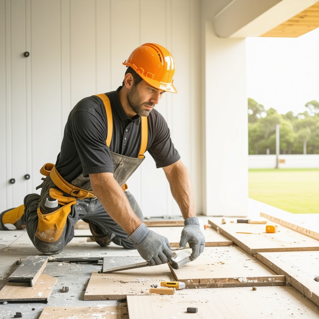 Professional contractor installing stormproof windows in Tampa