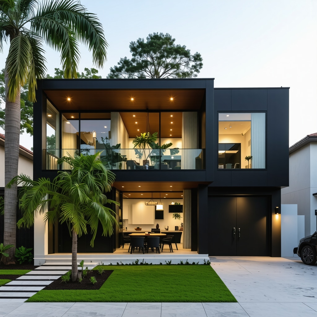 Modern Tampa home renovation showcasing updated kitchen and exterior siding.