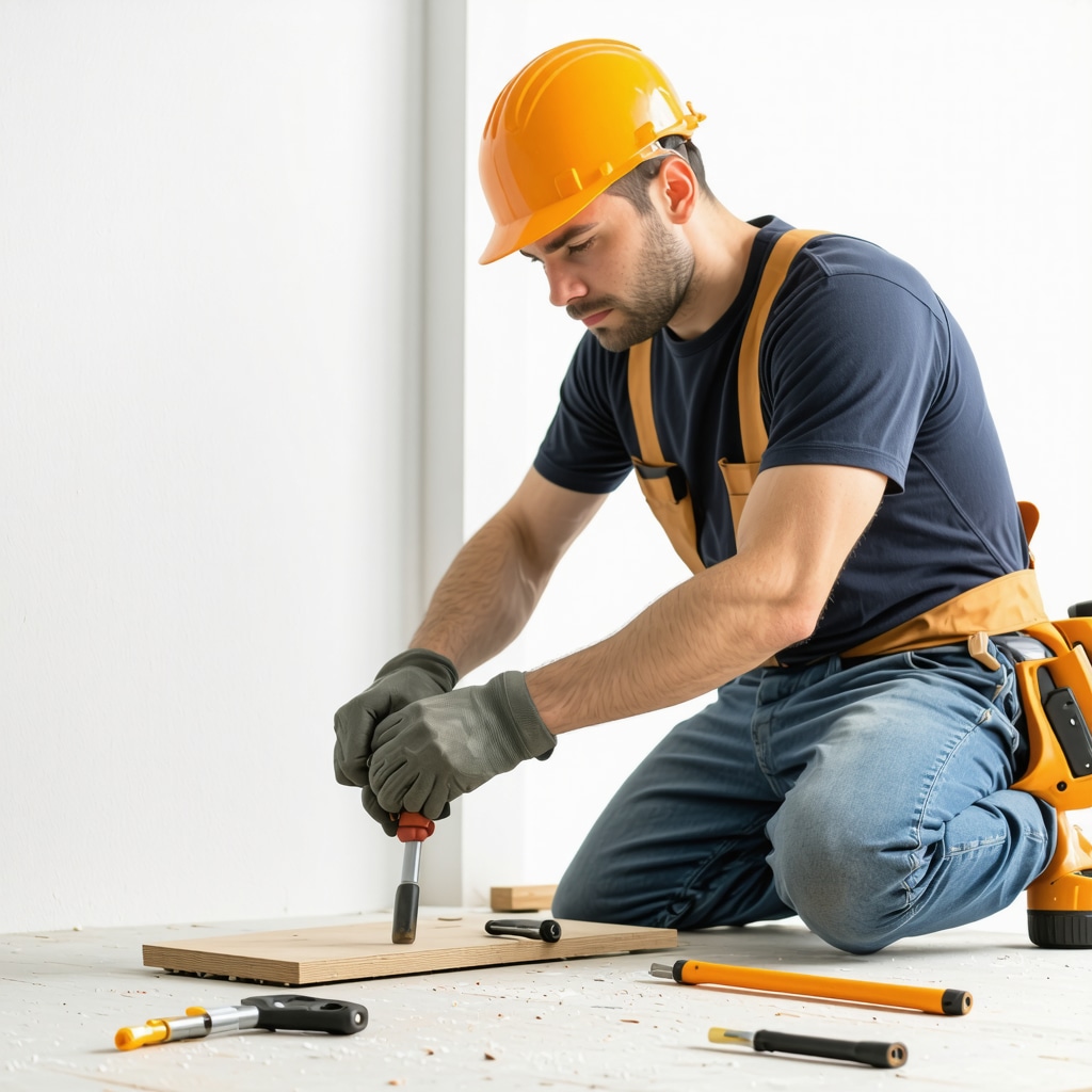 Contractor performing quick home repair in Tampa