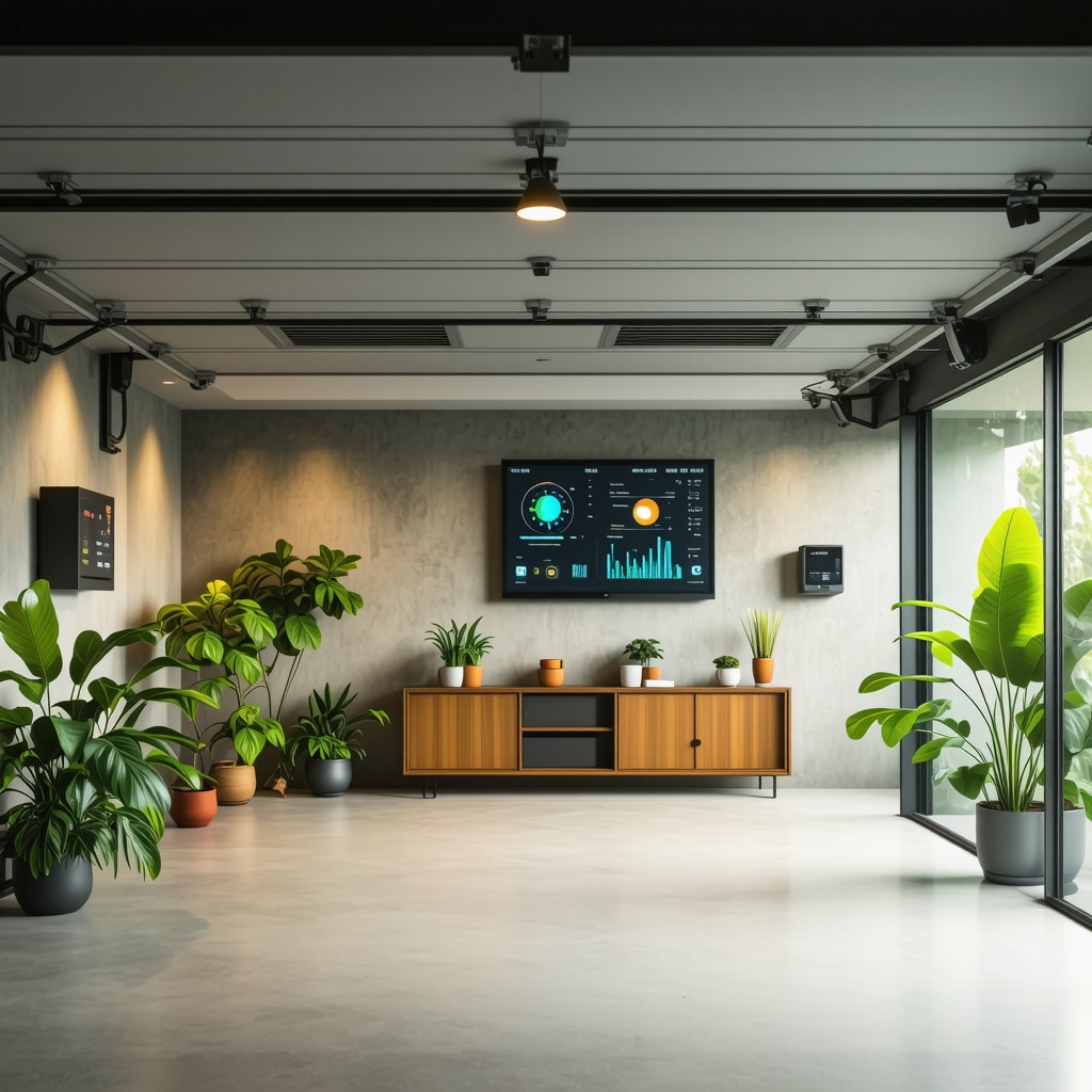 Modern garage conversion interior featuring smart HVAC zoning and moisture sensors with digital environmental monitoring
