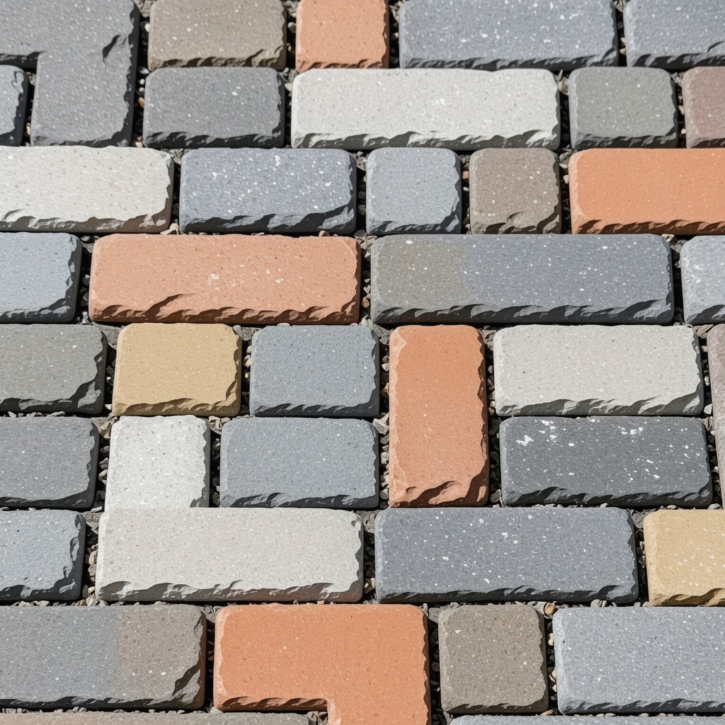 Close-up of natural textured pavers resistant to Tampa's weather conditions