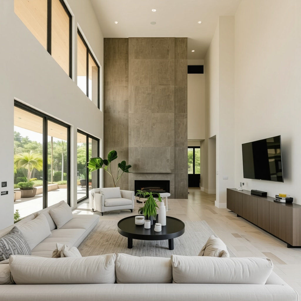 Interior of a renovated Tampa home with modern decor and finishes