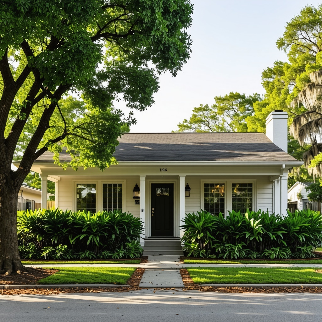 Exterior of a Tampa house with durable siding and storm protection features